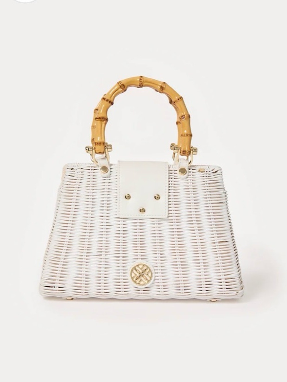 NWOT Lilly Pulitzer LEENA TOP HANDLE BAG RESORT WHITE - Picture 4 of 12